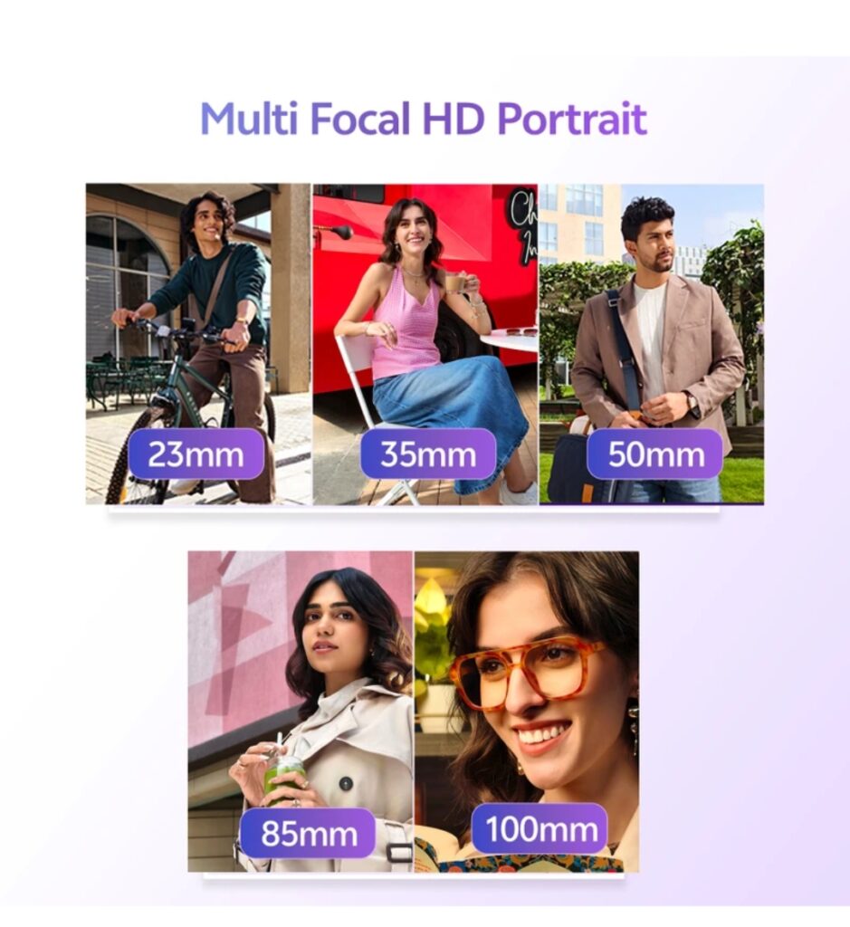 Multi focal HD portrait camera phone